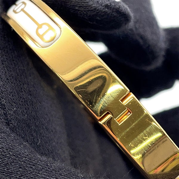 エルメス ブレスレット シェーヌダンクル ミニクリック PM ホワイト/ゴールド金具 HERMES アクセサリー 白