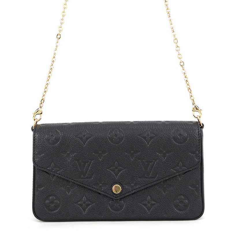 ルイヴィトン チェーンウォレット モノグラム・アンプラント ポシェット・フェリシー M82477 LOUIS VUITTON ブラック 黒