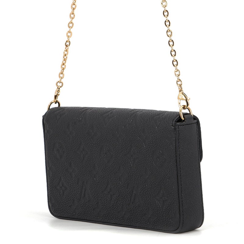 ルイヴィトン チェーンウォレット モノグラム・アンプラント ポシェット・フェリシー M82477 LOUIS VUITTON ブラック 黒