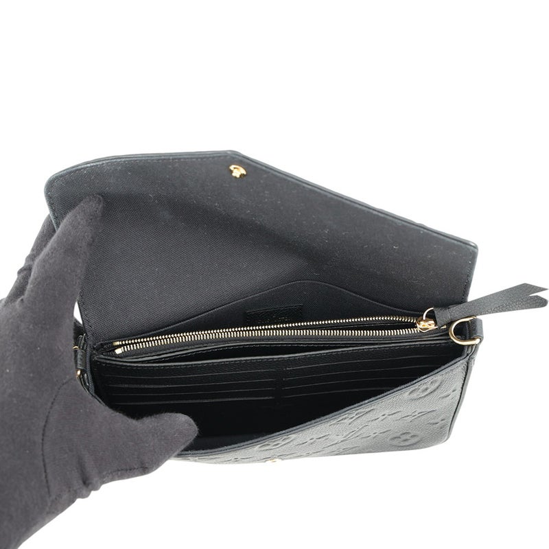 ルイヴィトン チェーンウォレット モノグラム・アンプラント ポシェット・フェリシー M82477 LOUIS VUITTON ブラック 黒