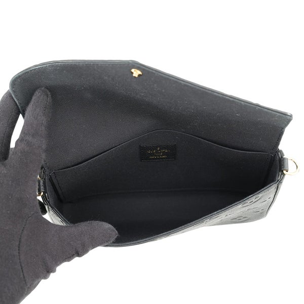 ルイヴィトン チェーンウォレット モノグラム・アンプラント ポシェット・フェリシー M82477 LOUIS VUITTON ブラック 黒