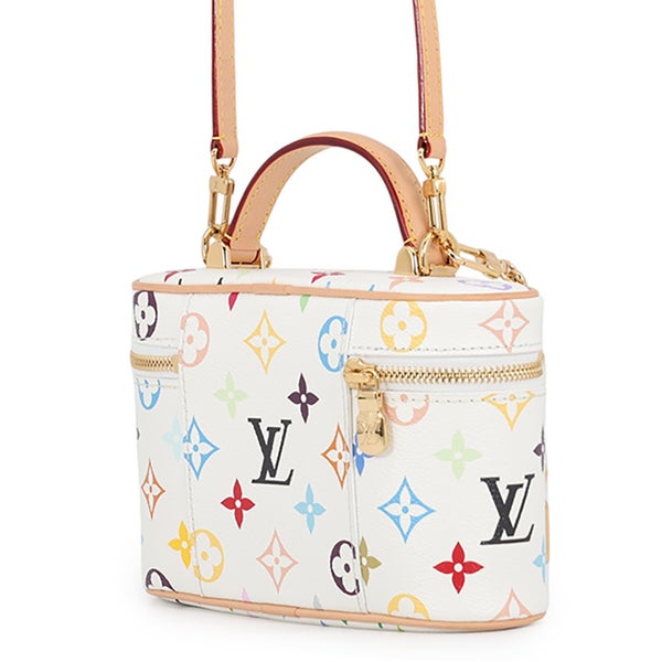 ルイヴィトン ハンドバッグ モノグラム・マルチカラー LV×TM ヴァニティ・チェーン ポーチ M13662 村上隆 白