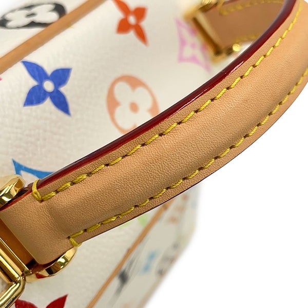 ルイヴィトン ハンドバッグ モノグラム・マルチカラー LV×TM ヴァニティ・チェーン ポーチ M13662 村上隆 白