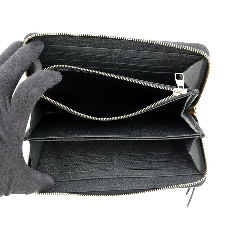 ルイヴィトン 長財布 モノグラム・アンプラント ジッピー・ウォレット M61864 LOUIS VUITTON 財布 黒 ブラック