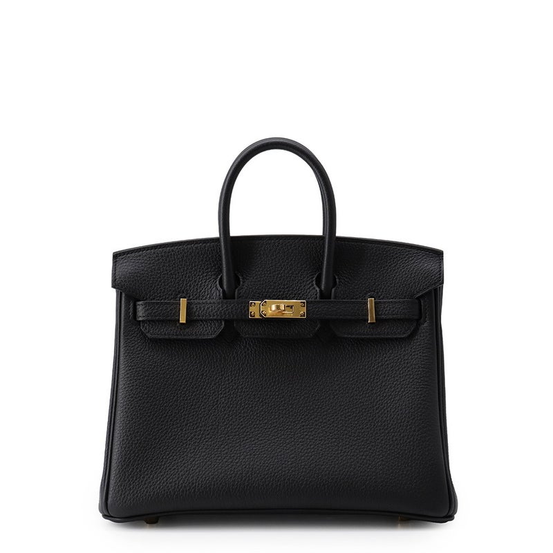 エルメス バーキン25 ブラック/ゴールド金具 トゴ G刻印 HERMES Birkin ハンドバッグ 黒