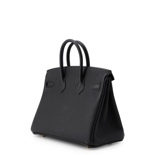 エルメス バーキン25 ブラック/ゴールド金具 トゴ G刻印 HERMES Birkin ハンドバッグ 黒