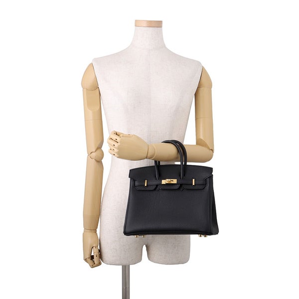 エルメス バーキン25 ブラック/ゴールド金具 トゴ G刻印 HERMES Birkin ハンドバッグ 黒