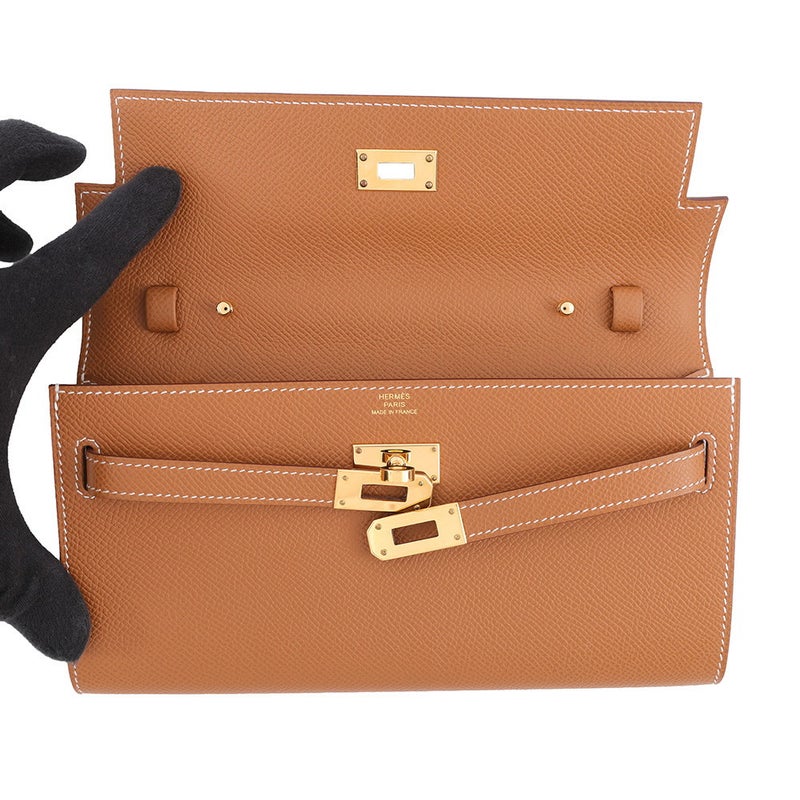 エルメス ケリーウォレット ロング トゥーゴーゴールド/ゴールド金具 エプソン K刻印 財布