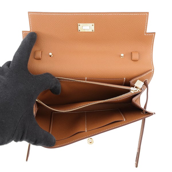 エルメス ケリーウォレット ロング トゥーゴーゴールド/ゴールド金具 エプソン K刻印 財布