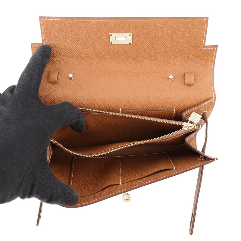エルメス ケリーウォレット ロング トゥーゴーゴールド/ゴールド金具 エプソン K刻印 財布