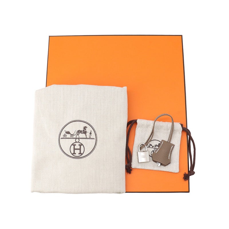エルメス バーキン25 エトゥープ/シルバー金具 トゴ G刻印 HERMES Birkin ハンドバッグ