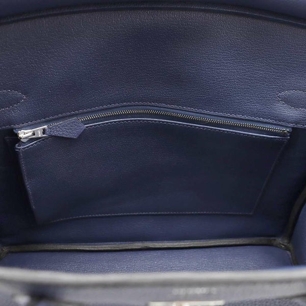 エルメス バーキン30 ブルーネイビー/シルバー金具 トゴ B刻印 HERMES Birkin ハンドバッグ