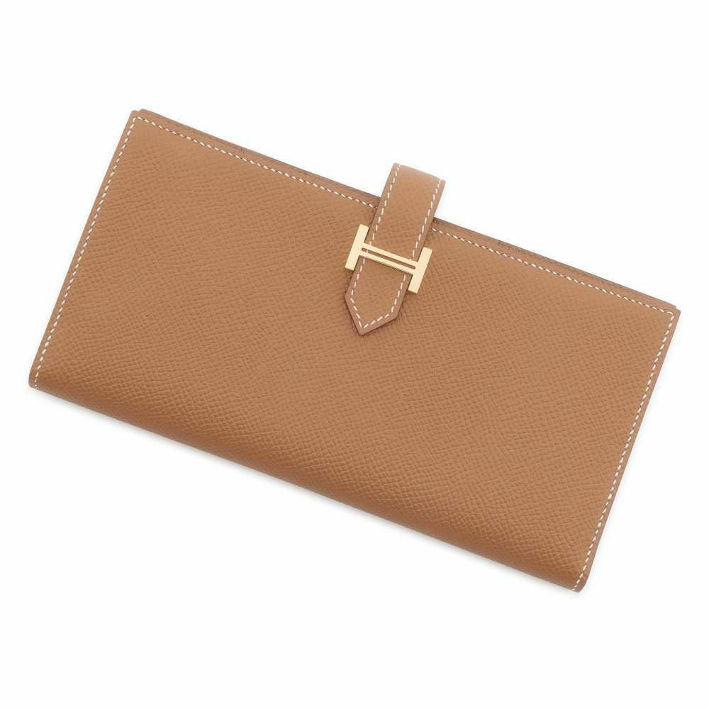 エルメス 長財布 ベアンスフレ ゴールド/ゴールド金具 ヴォーエプソン