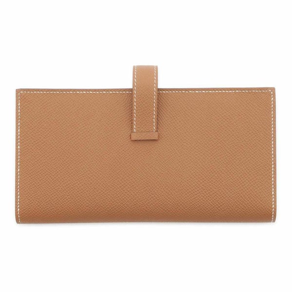 エルメス 長財布 ベアンスフレ ゴールド/ゴールド金具 ヴォーエプソン U刻印 HERMES 財布