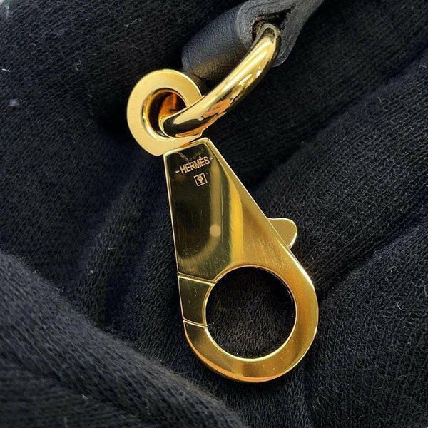 エルメス ショルダーストラップ バンドリエール ケリーポケット ブラック/ゴールド金具 スイフト/ムートン B刻印 黒