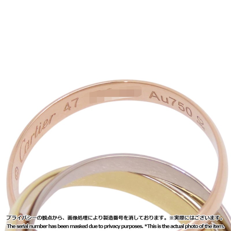 カルティエ リング トリニティリング K18PG/K18YG/K18WG スモールモデル SM リングサイズ47 B4086147 Cartier 指輪