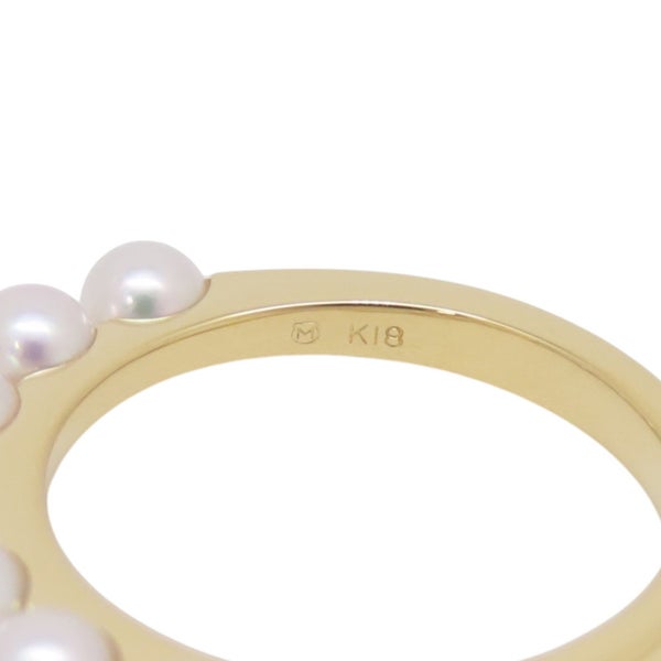 ミキモト リング あやこ真珠 パール K18YGイエローゴールド サイズ約9号 PR-1426DK MIKIMOTO ベビーパール 指輪