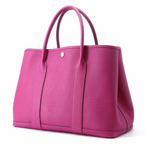 エルメス トートバッグ ガーデンパーティPM ローズパープル/シルバー金具 カントリー D刻印