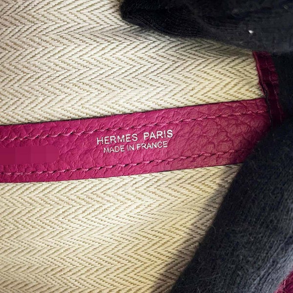 エルメス トートバッグ ガーデンパーティPM ローズパープル/シルバー金具 カントリー D刻印