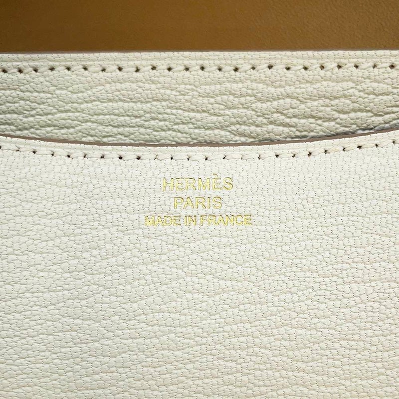 エルメス ミニ コンスタンス3 ミロワール ヴェルソ マッシュルーム/ビスキュイ/ゴールド金具 シェブルミゾル  U刻印