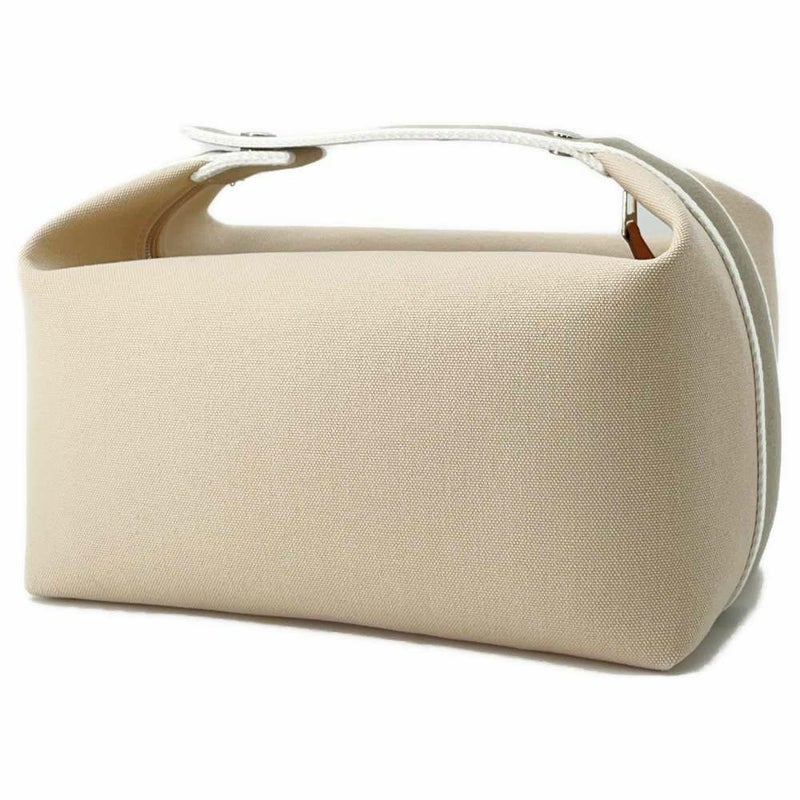 エルメス ポーチ ブリッド・ア・ブラックGM ベージュ/シルバー金具 キャンバス HERMES バッグ 小物入れ