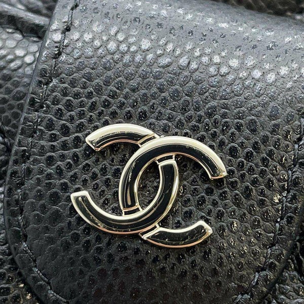 シャネル チェーンショルダーバッグ マトラッセ ココマーク キャビアスキン AP3998 CHANEL 黒