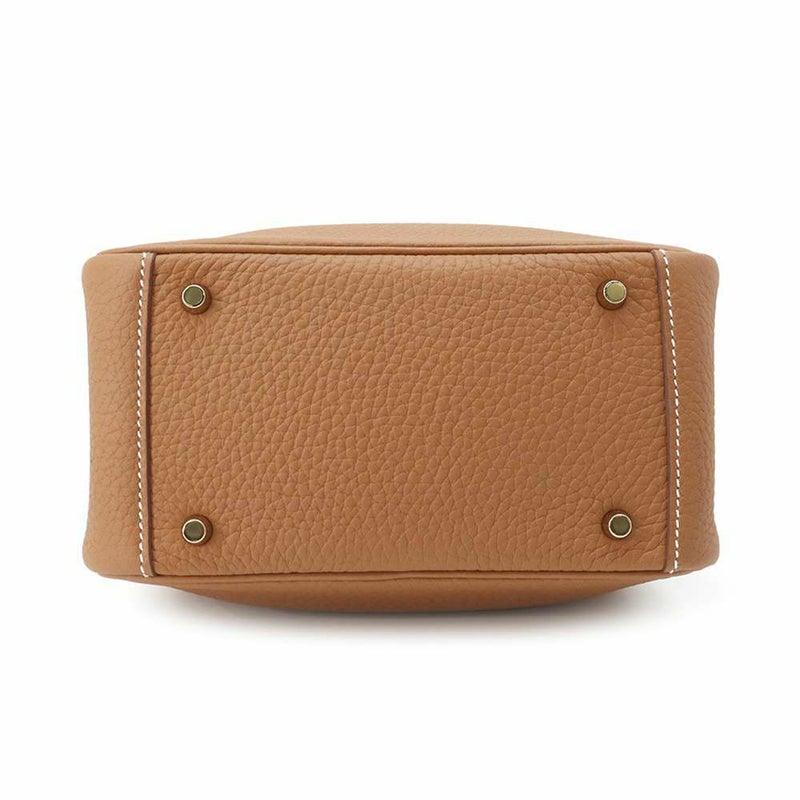 エルメス ハンドバッグ リンディ ミニ ゴールド/ゴールド金具 トリヨンクレマンス K刻印 HERMES 2wayショルダー