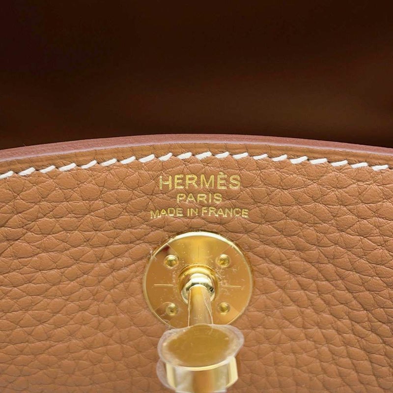 エルメス ハンドバッグ リンディ ミニ ゴールド/ゴールド金具 トリヨンクレマンス K刻印 HERMES 2wayショルダー