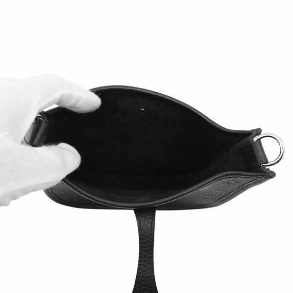 エルメス エブリンTPM アマゾンサングル コルダージュ ブラック/グリミスティ/シルバー金具 トリヨンクレマンス K刻印 黒