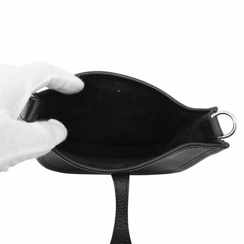 エルメス エブリンTPM アマゾンサングル コルダージュ ブラック/グリミスティ/シルバー金具 トリヨンクレマンス K刻印 黒