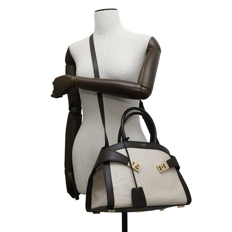 フェラガモ ハンドバッグ ハグ Hug S キャンバス カーフレザー 216377 Ferragamo 2way