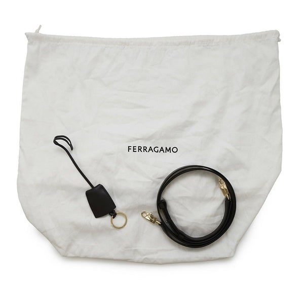 フェラガモ ハンドバッグ ハグ Hug S キャンバス カーフレザー 216377 Ferragamo 2way