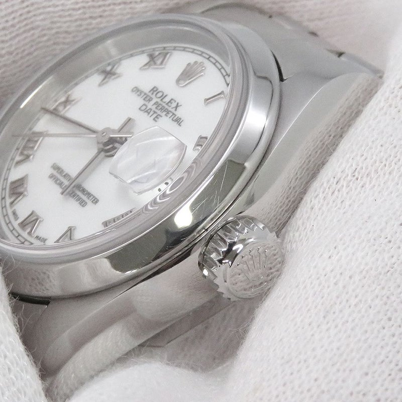ロレックス オイスターパーペチュアル デイト D番 79160 ROLEX 腕時計 白文字盤 ローマン