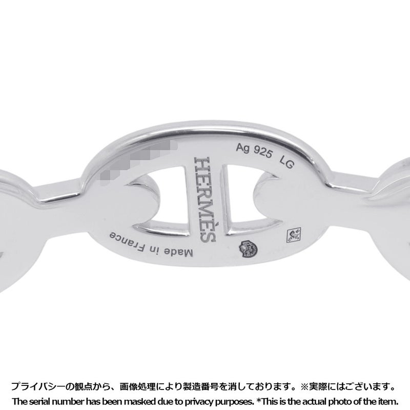 エルメス ブレスレット シェーヌダンクル アンシェネ ダブル バングル SV925シルバー サイズLG HERMES バングル ジュエリー