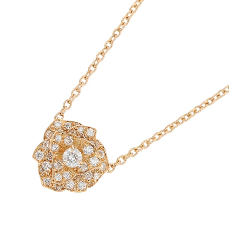 ピアジェ ネックレス ローズ ペンダント ダイヤモンド 39P 計約0.45ct K18PGピンクゴールド G33U0400 PIAGET Rose
