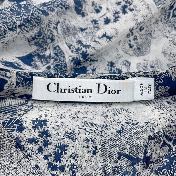クリスチャン・ディオール 長袖シャツ DIORIVIERA トワル ドゥ ジュイ ノーカラー レディースサイズ38 221B54A3846 トップス