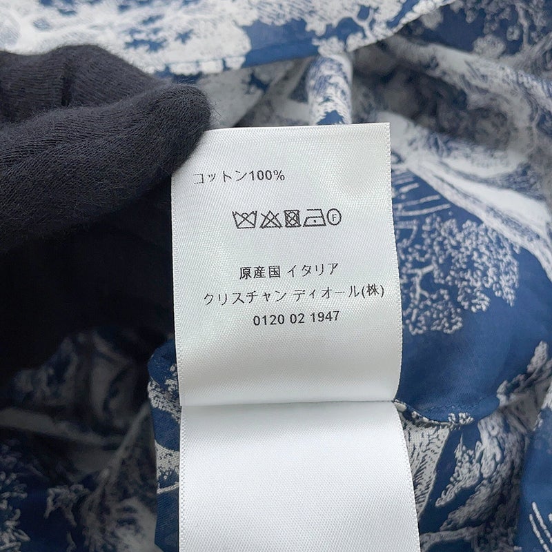 クリスチャン・ディオール 長袖シャツ DIORIVIERA トワル ドゥ ジュイ ノーカラー レディースサイズ38 221B54A3846 トップス