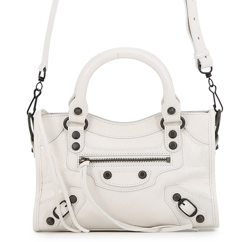 バレンシアガ ショルダーバッグ ル シティ ミニ アリーナラムスキン 806395 BALENCIAGA 2way 白
