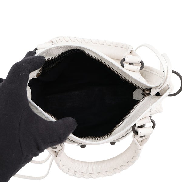 バレンシアガ ショルダーバッグ ル シティ ミニ アリーナラムスキン 806395 BALENCIAGA 2way 白