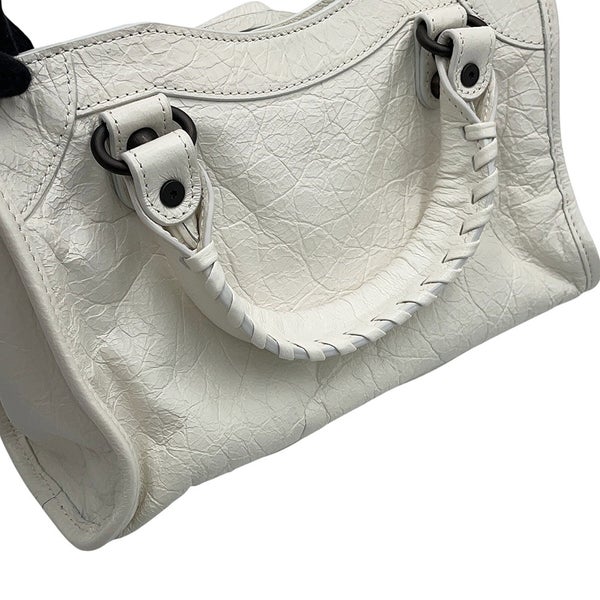 バレンシアガ ショルダーバッグ ル シティ ミニ アリーナラムスキン 806395 BALENCIAGA 2way 白