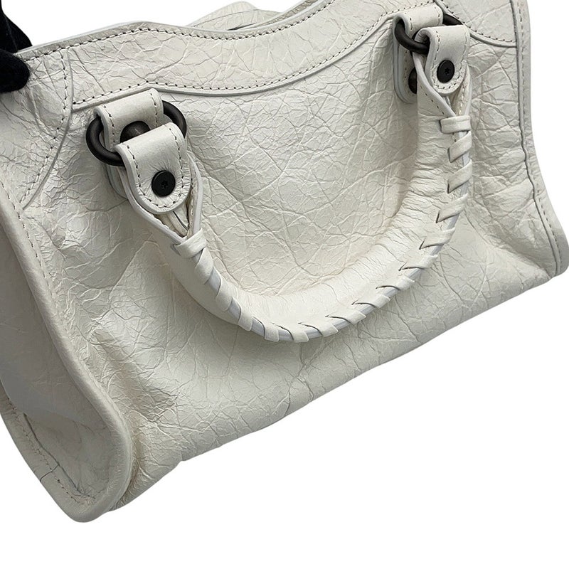 バレンシアガ ショルダーバッグ ル シティ ミニ アリーナラムスキン 806395 BALENCIAGA 2way 白