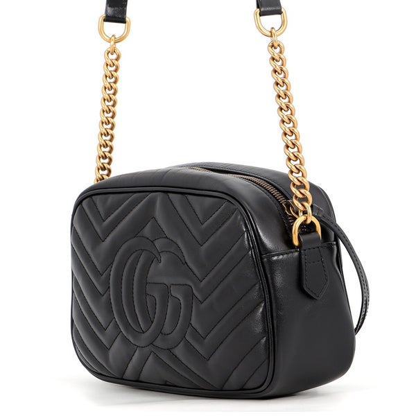 グッチ チェーンショルダーバッグ GGマーモント キルティング スモール 447632 GUCCI バッグ 黒
