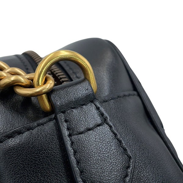 グッチ チェーンショルダーバッグ GGマーモント キルティング スモール 447632 GUCCI バッグ 黒