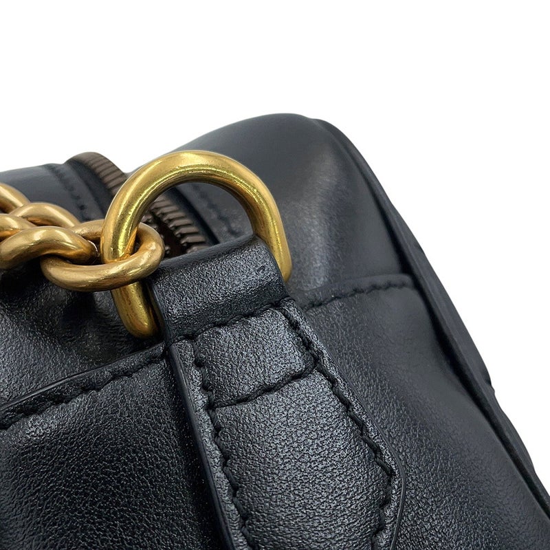 グッチ チェーンショルダーバッグ GGマーモント キルティング スモール 447632 GUCCI バッグ 黒