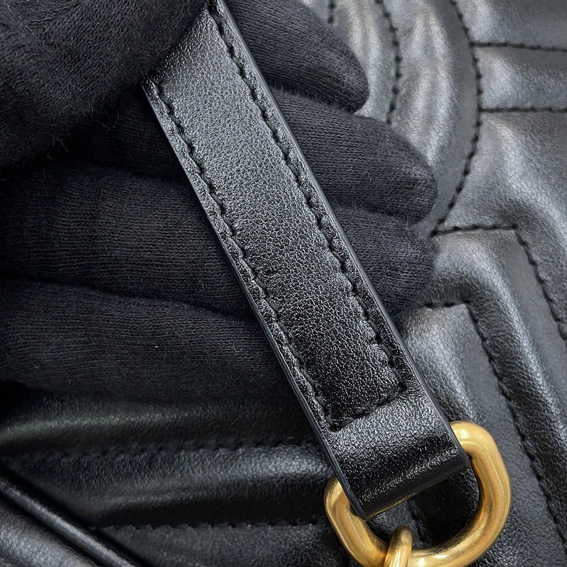 グッチ チェーンショルダーバッグ GGマーモント キルティング スモール 447632 GUCCI バッグ 黒
