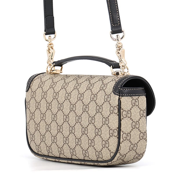 グッチ ハンドバッグ ホースビット 1955 ソフト スモール トップハンドルバッグ GGスプリーム 815206 GUCCI 2way 黒