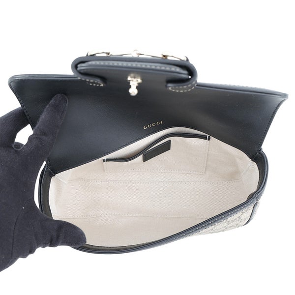 グッチ ハンドバッグ ホースビット 1955 ソフト スモール トップハンドルバッグ GGスプリーム 815206 GUCCI 2way 黒
