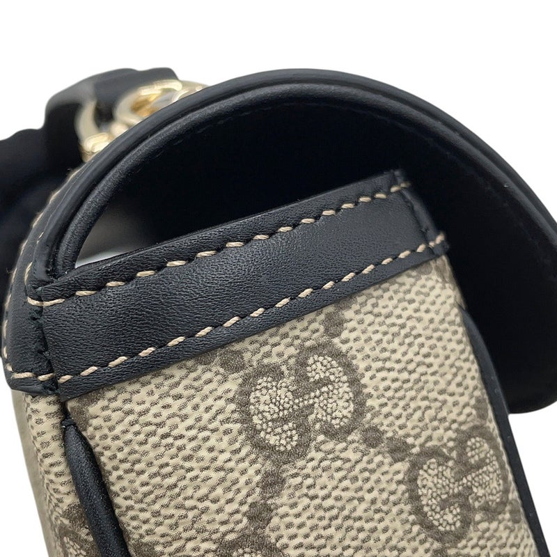 グッチ ハンドバッグ ホースビット 1955 ソフト スモール トップハンドルバッグ GGスプリーム 815206 GUCCI 2way 黒
