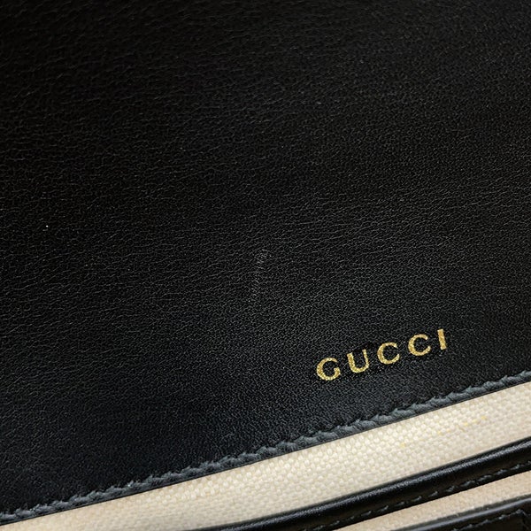 グッチ ハンドバッグ ホースビット 1955 ソフト スモール トップハンドルバッグ GGスプリーム 815206 GUCCI 2way 黒