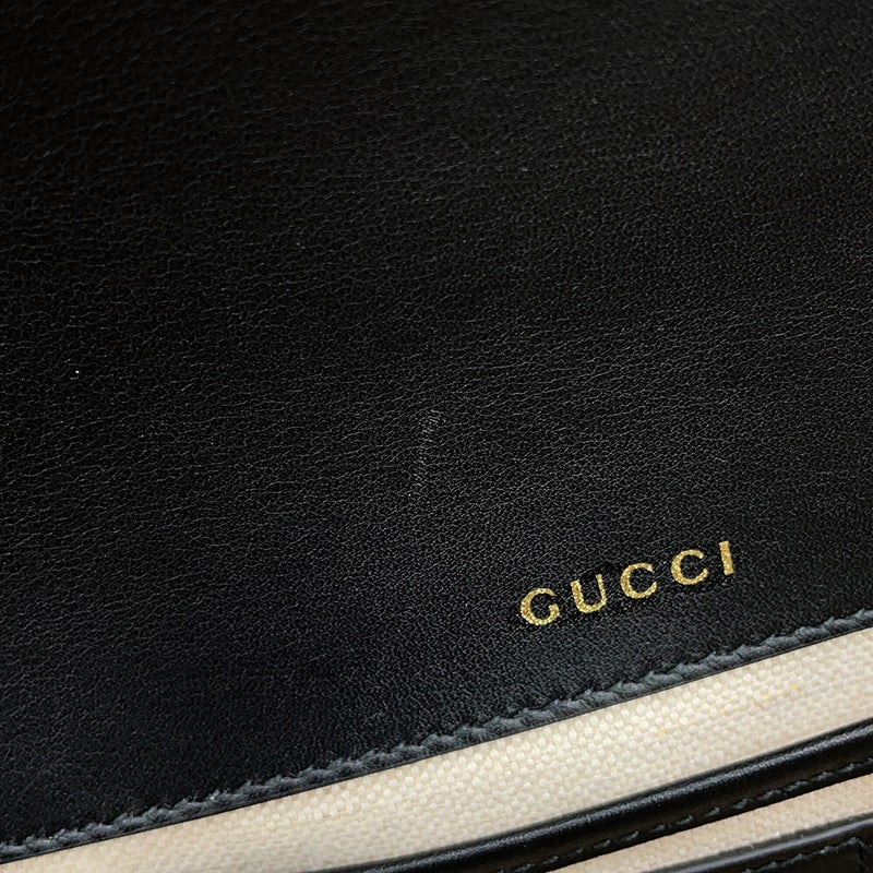グッチ ハンドバッグ ホースビット 1955 ソフト スモール トップハンドルバッグ GGスプリーム 815206 GUCCI 2way 黒